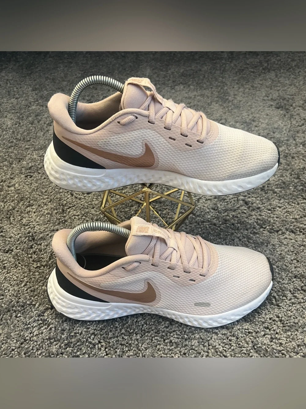 Nike Women's Running Shoes Pink Tan Swoosh